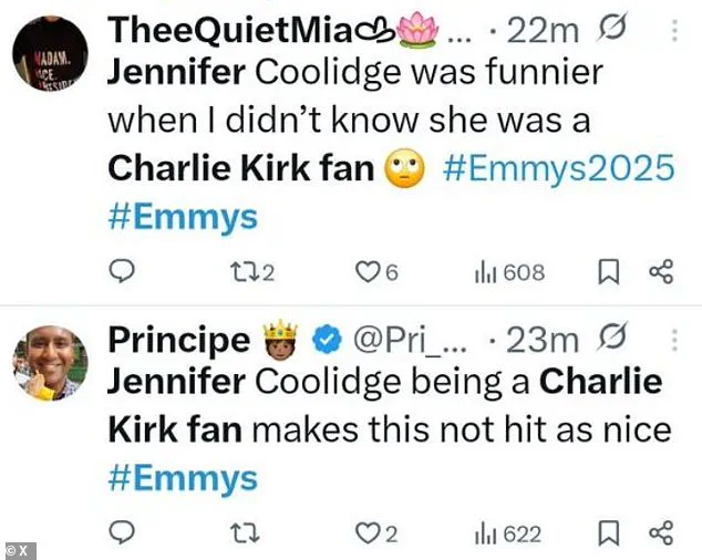 Jennifer Coolidge's Instagram Following of Assassinated Conservative Activist Charlie Kirk Sparks Backlash