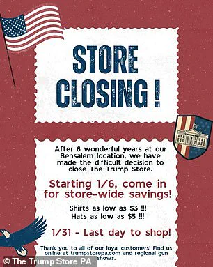 Trump Store in Bensalem, Pennsylvania to Close After Six Years, Marking End of Era for Political Merchandise Hub