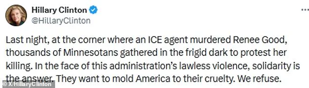 Hillary Clinton's Remarks on ICE Shooting Spark Controversy Over Political Rhetoric and Law Enforcement Role