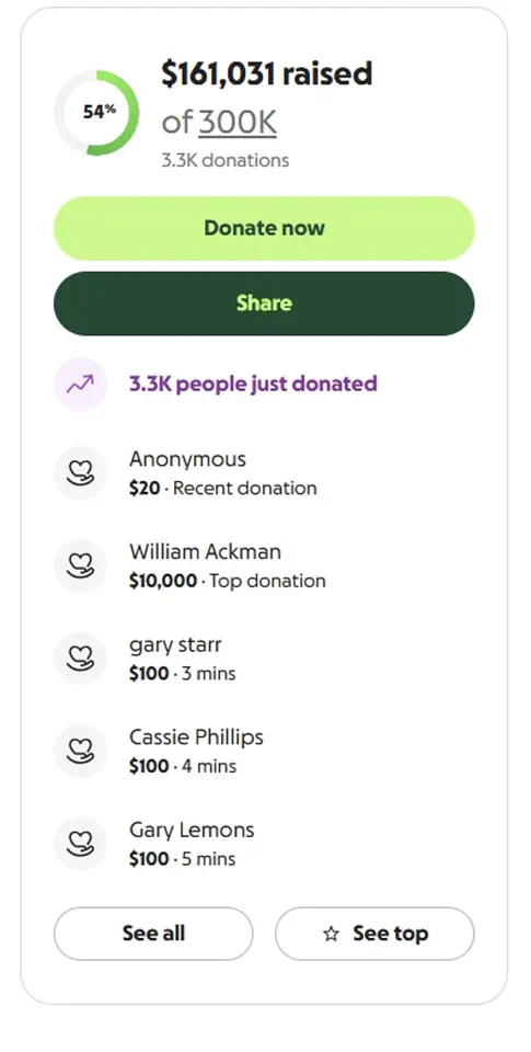 Bill Ackman's $10,000 Donation to GoFundMe Campaign for ICE Agent Jonathan Ross Draws Attention as Fundraising Exceeds $160,000