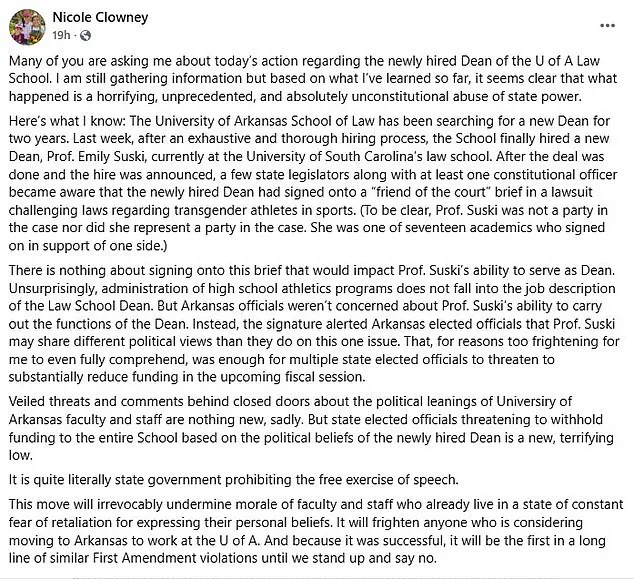 Exclusive: University of Arkansas Law School's Reversed $350K Offer to Emily Suski – Documents Expose Autonomy Crisis