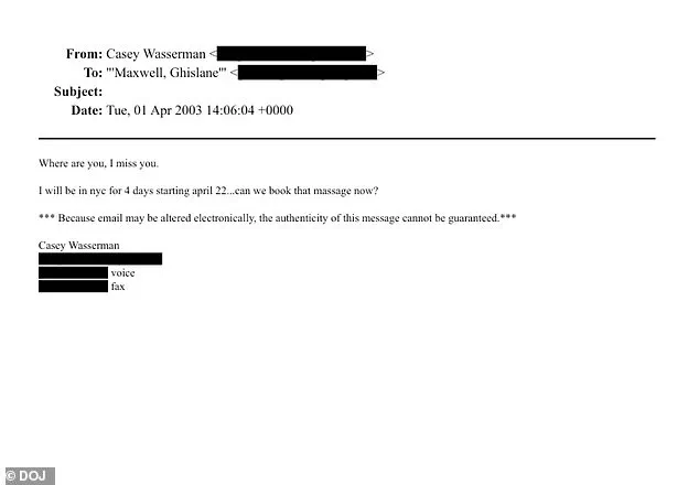 Hollywood Mogul Casey Wasserman Expresses Regret Over 2003 Emails with Ghislaine Maxwell, Revealed in New DOJ Documents