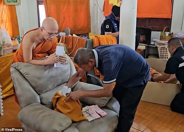 Four Buddhist Monks Arrested in Chonburi Monastery Raid, Found with Porn, Weapons, and Drugs