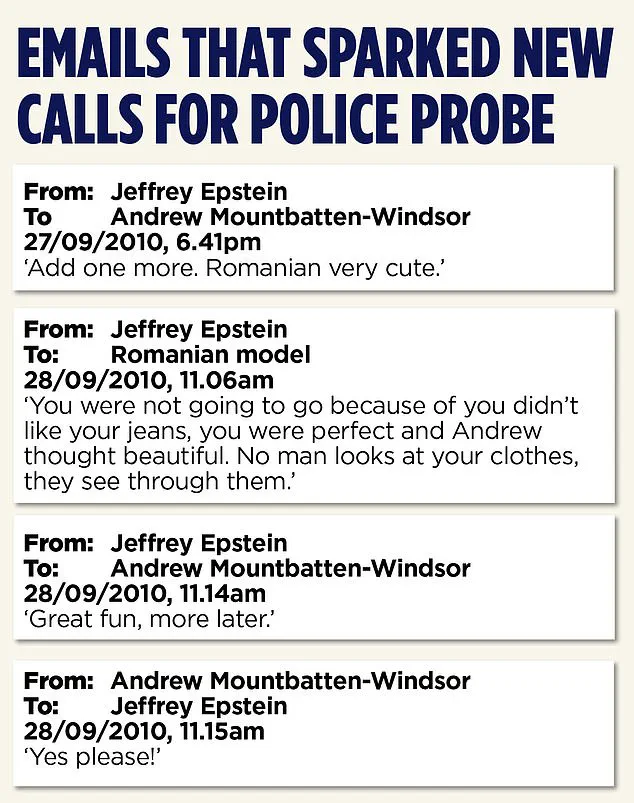 Epstein Files Reveal Secret Buckingham Palace Dinner with Andrew Mountbatten-Windsor and Young Model, Raising Security Concerns