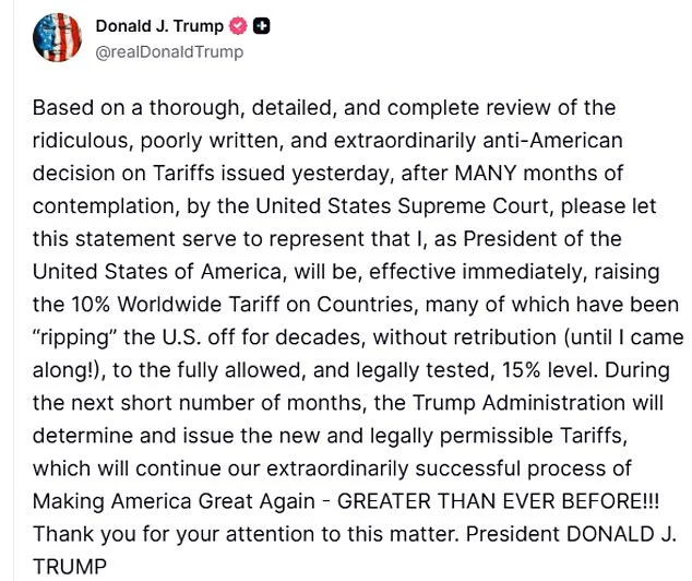 Trump's Sweeping Tariff Hike Sparks Debate Over Executive Power and Legislative Authority