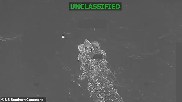 US Military Strikes Drug Trafficking Boat in Pacific.