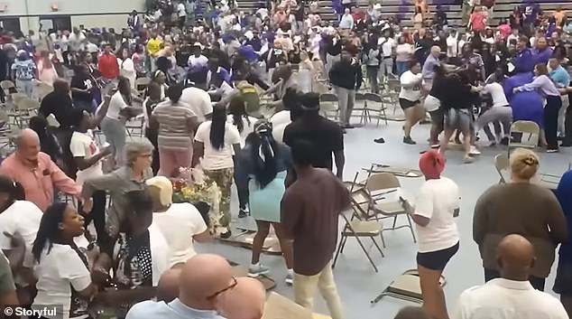 Tennessee high school graduation disrupted by fights, arrests, and disorderly conduct.